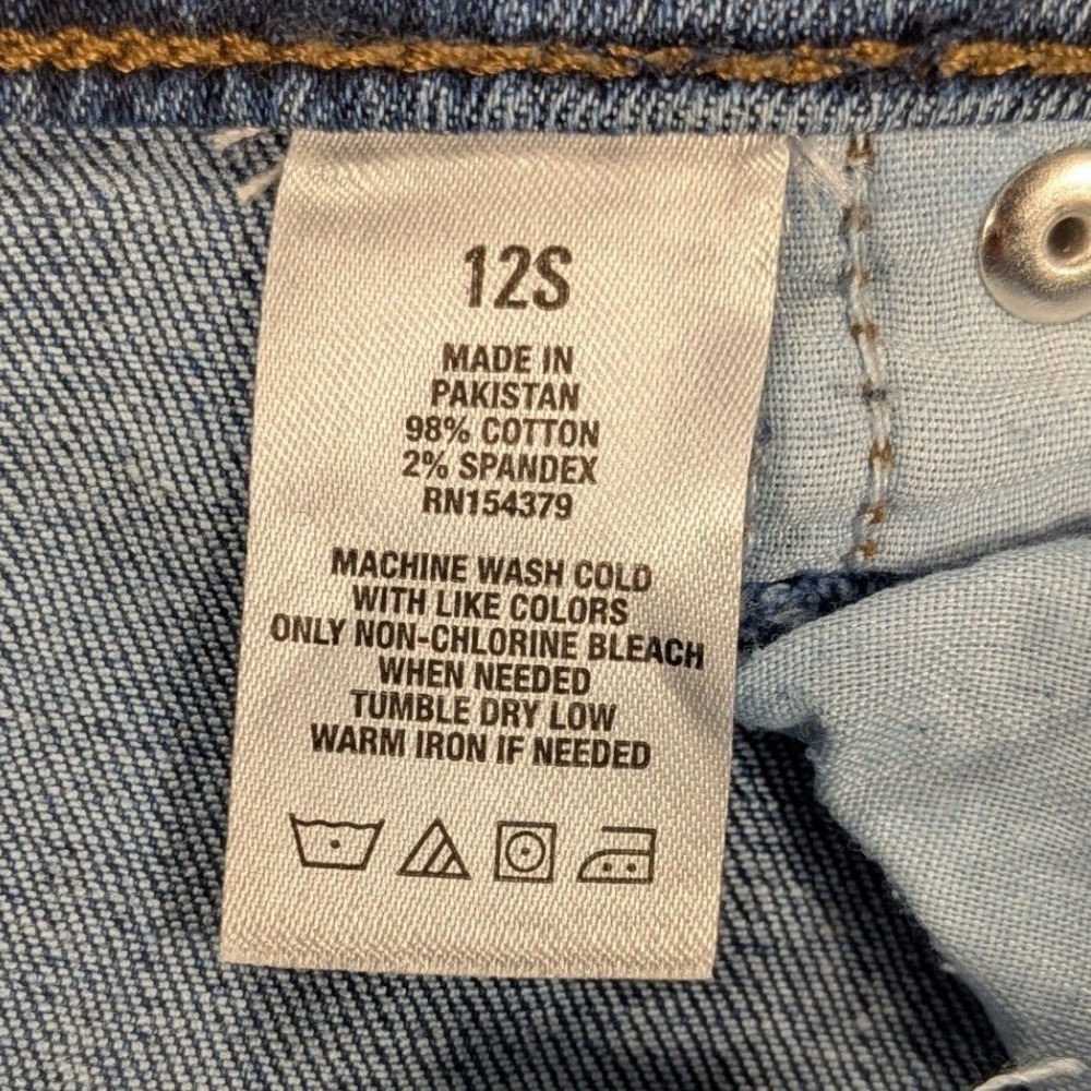 Aeropostale Jeans Women's Blue Denim 12 Short Bootcut Mid-Rise Stretch Y2K EUC - Picture 10 of 12